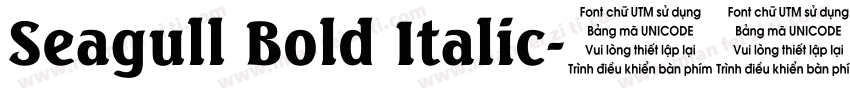 Seagull Bold Italic字体转换
